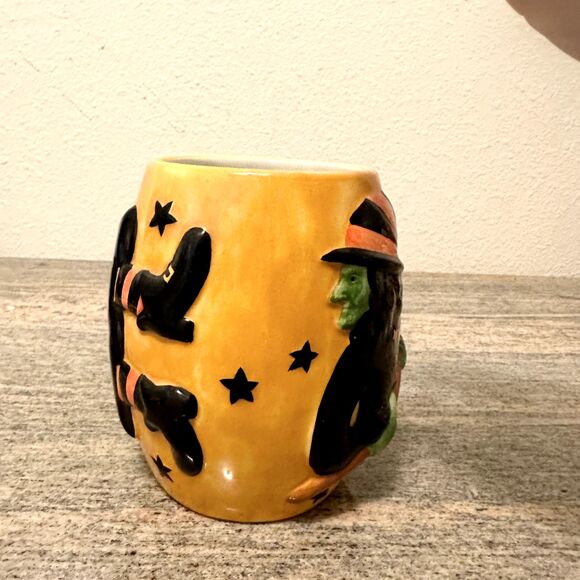 Halloween Susan Winget Witch Flying Wrap Around Coffee Mug Cup - Picture 8 of 10